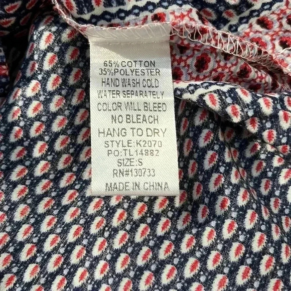 Umgee Boho Multi Design Blouse Size S - Picture 5 of 5